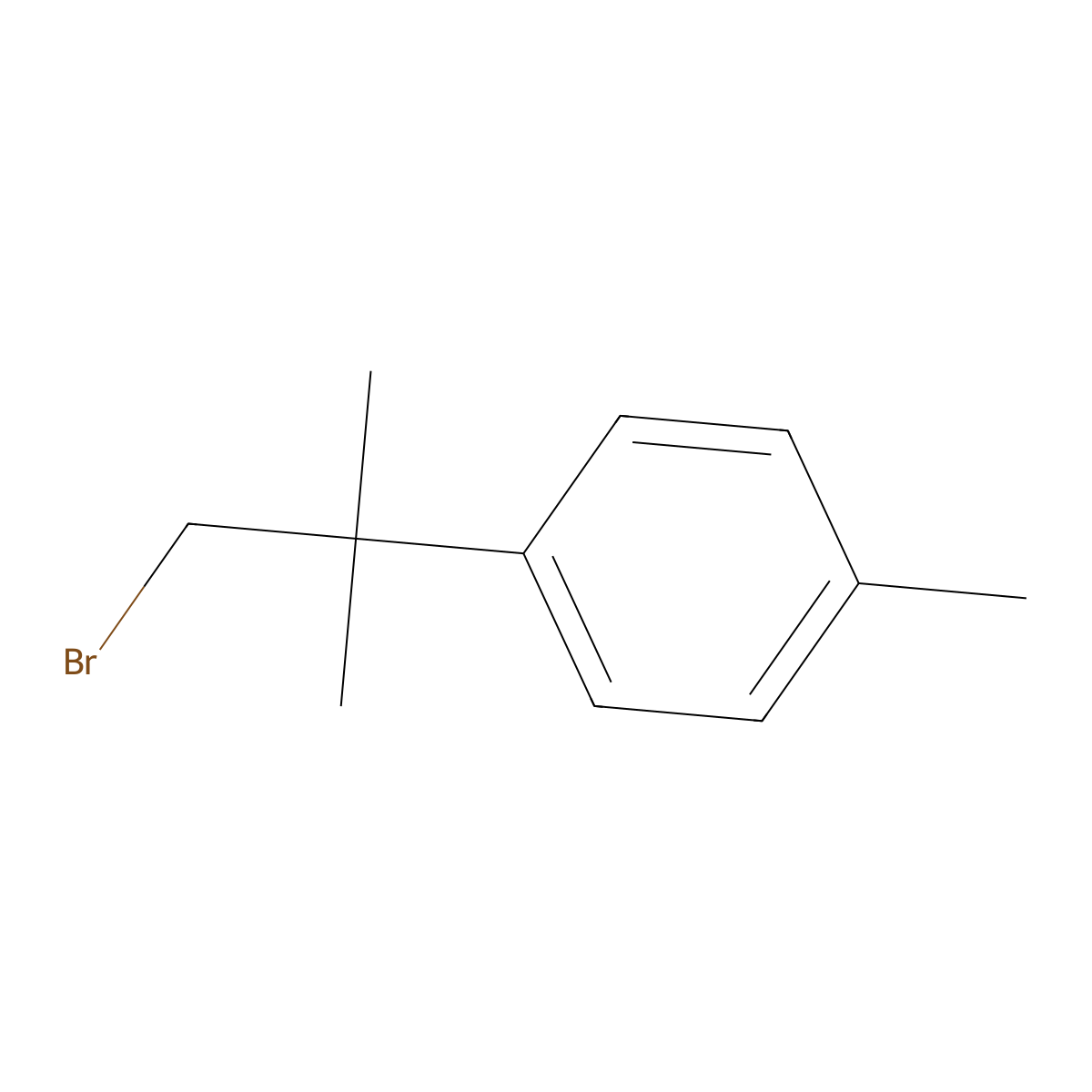 1-(1-Bromo-2-methylpropan-2-yl)-4-methylbenzene molecular structure, CAS 141896-09-5