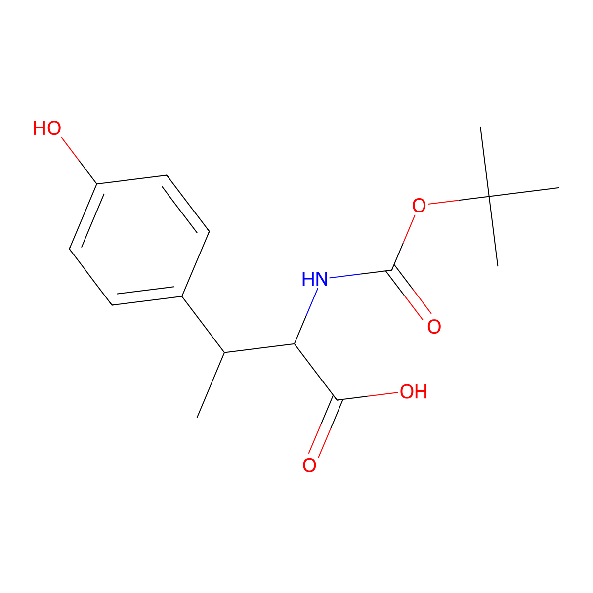 (2S,3R)-2-Boc-amino-3-(4-hydroxy-phenyl)-butyric acid molecular structure, CAS 141900-24-5