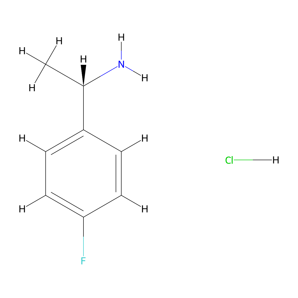 (S)-(4-Fluorophenyl)ethylamine hydrochloride molecular structure, CAS 1419073-74-7