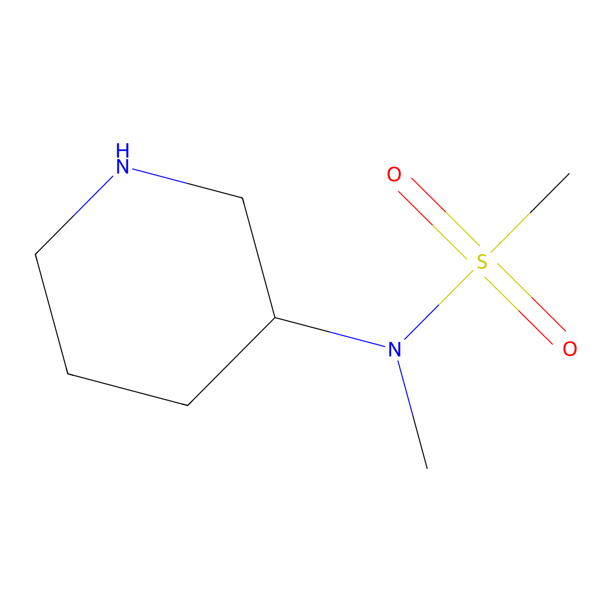 (S)-N-methyl-N-(piperidin-3-yl)methanesulfonamide molecular structure, CAS 1419075-89-0
