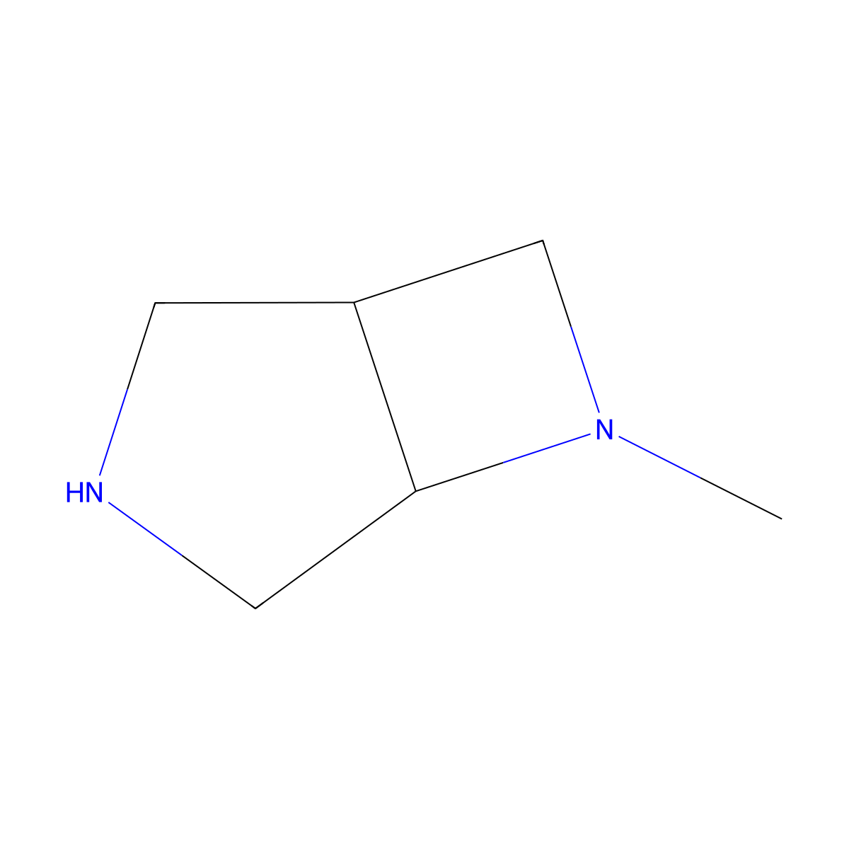 (1R,5S)-6-methyl-3,6-diazabicyclo[3.2.0]heptane molecular structure, CAS 1419075-91-4