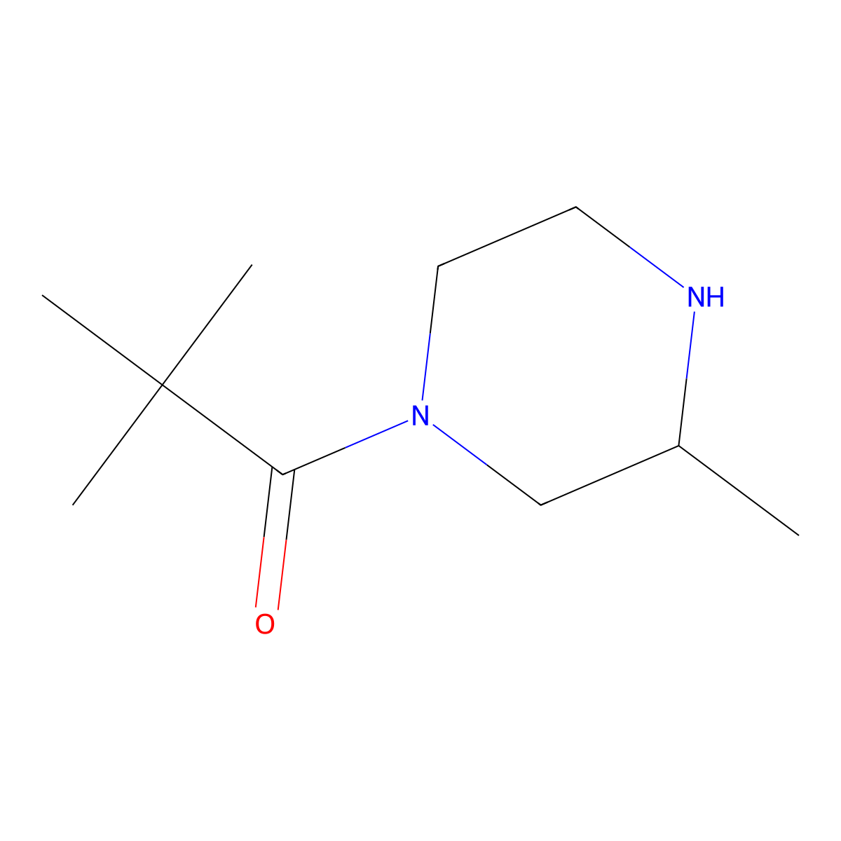 (S)-4-Tert-butylcarbonyl-2-methylpiperazine molecular structure, CAS 1419100-97-2