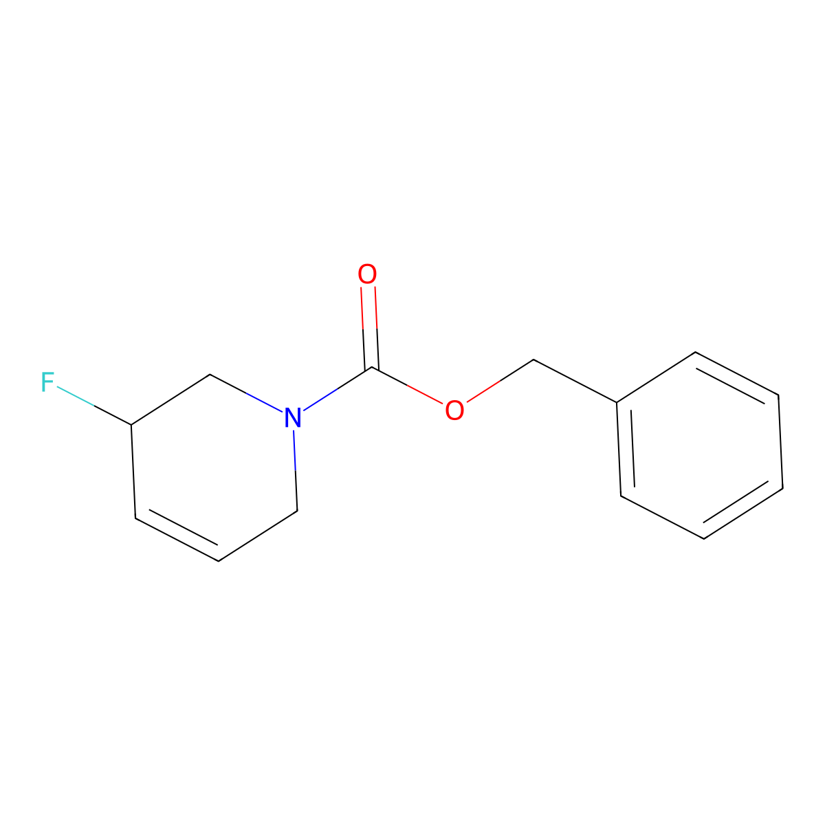 Benzyl 3-fluoro-1,2,3,6-tetrahydropyridine-1-carboxylate molecular structure, CAS 1419101-03-3
