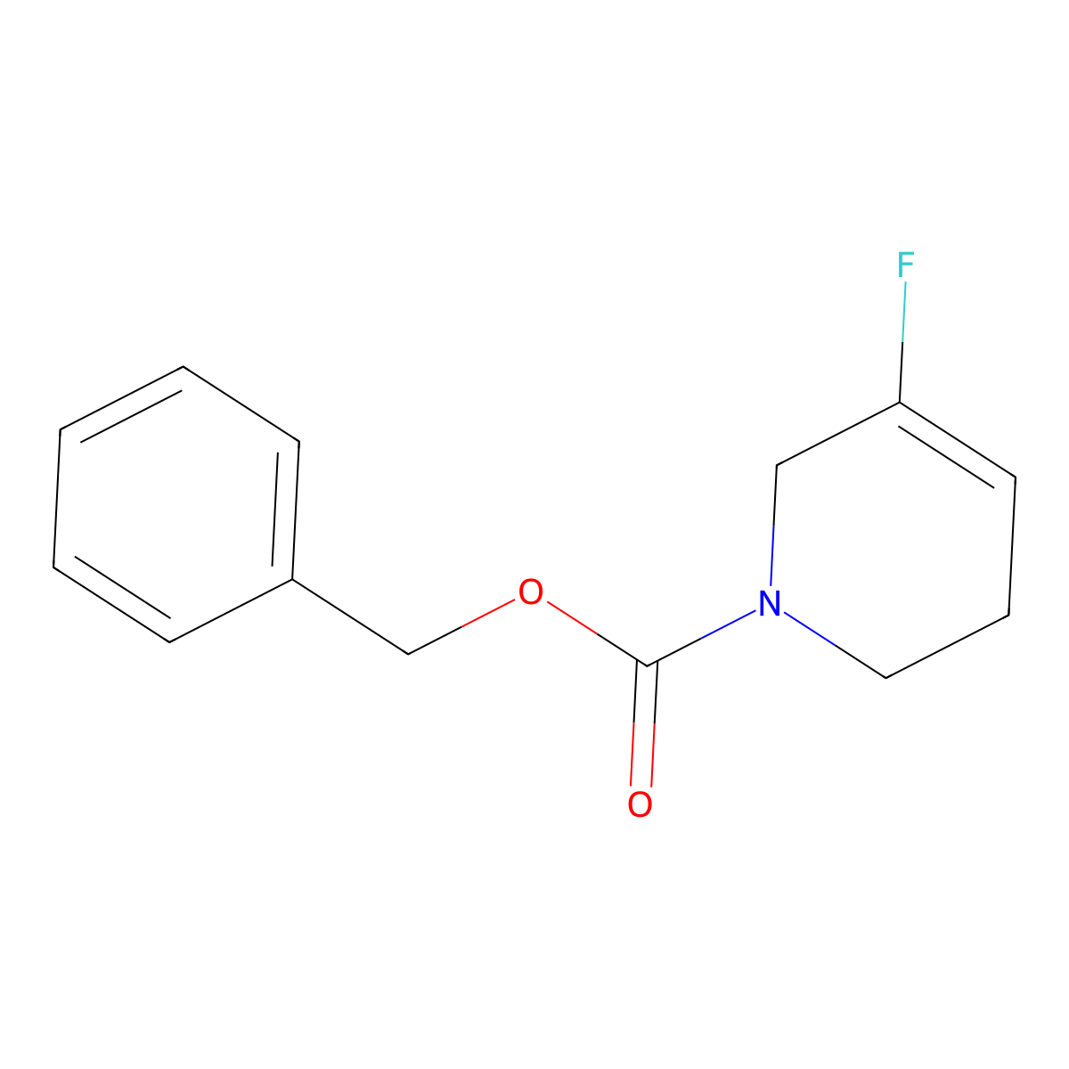 Benzyl 5-fluoro-1,2,3,6-tetrahydropyridine-1-carboxylate molecular structure, CAS 1419101-08-8
