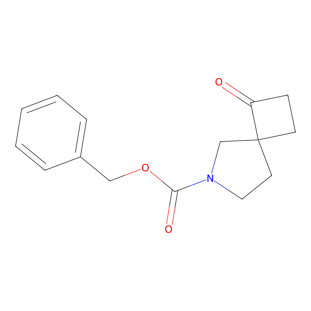 Benzyl 1-oxo-6-azaspiro[3.4]octane-6-carboxylate molecular structure, CAS 1419101-13-5
