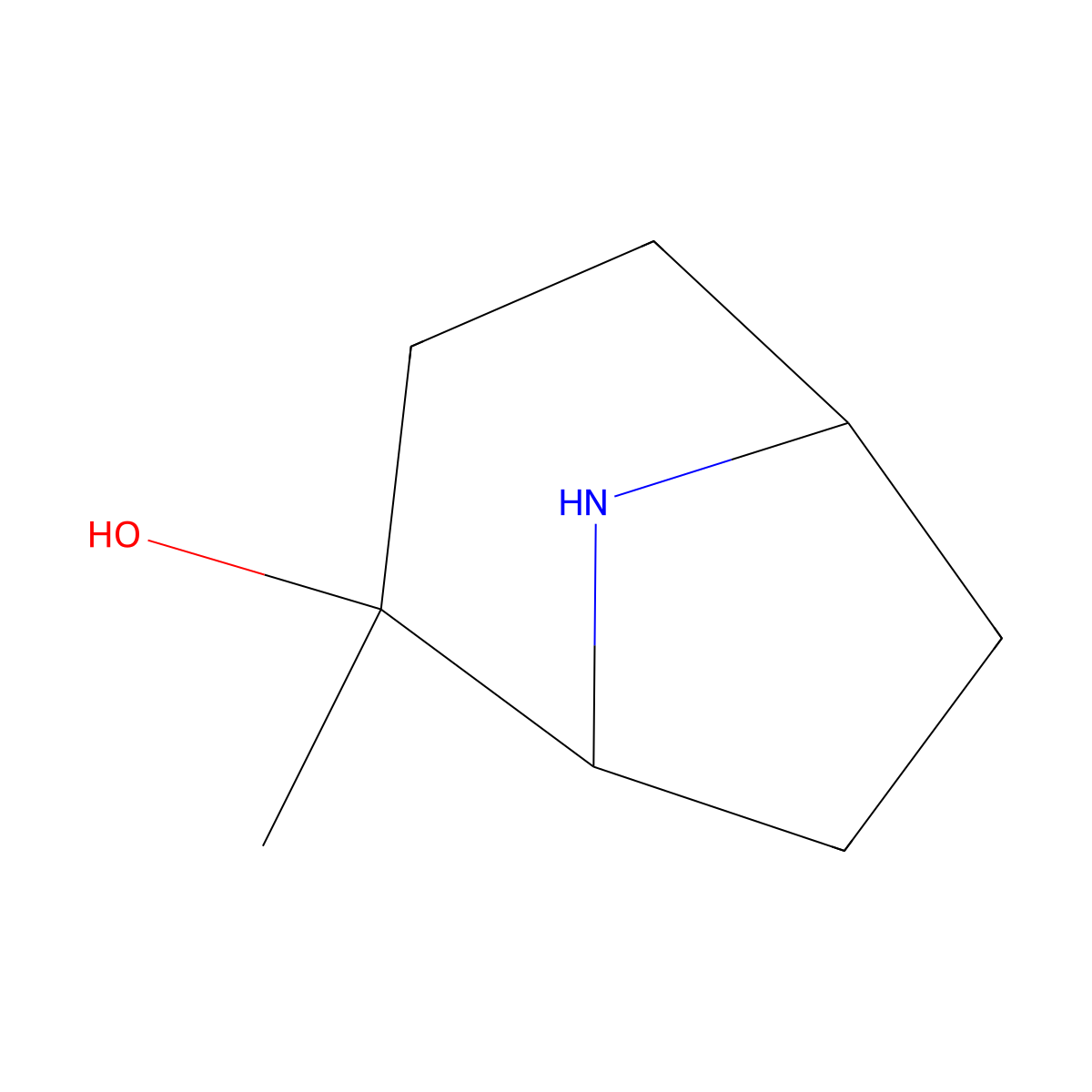 2-Hydroxy-2-methyl-8-azabicyclo[3.2.1]octane molecular structure, CAS 1419101-14-6