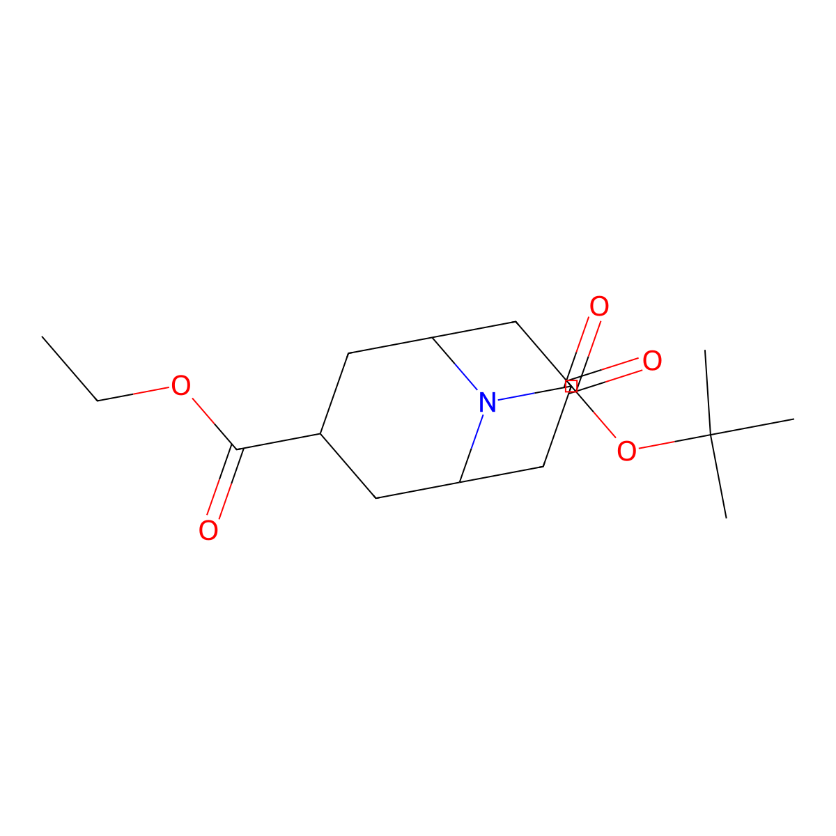 9-Tert-butyl 3-ethyl 7-oxo-9-azabicyclo[3.3.1]nonane-3,9-dicarboxylate molecular structure, CAS 1419101-15-7
