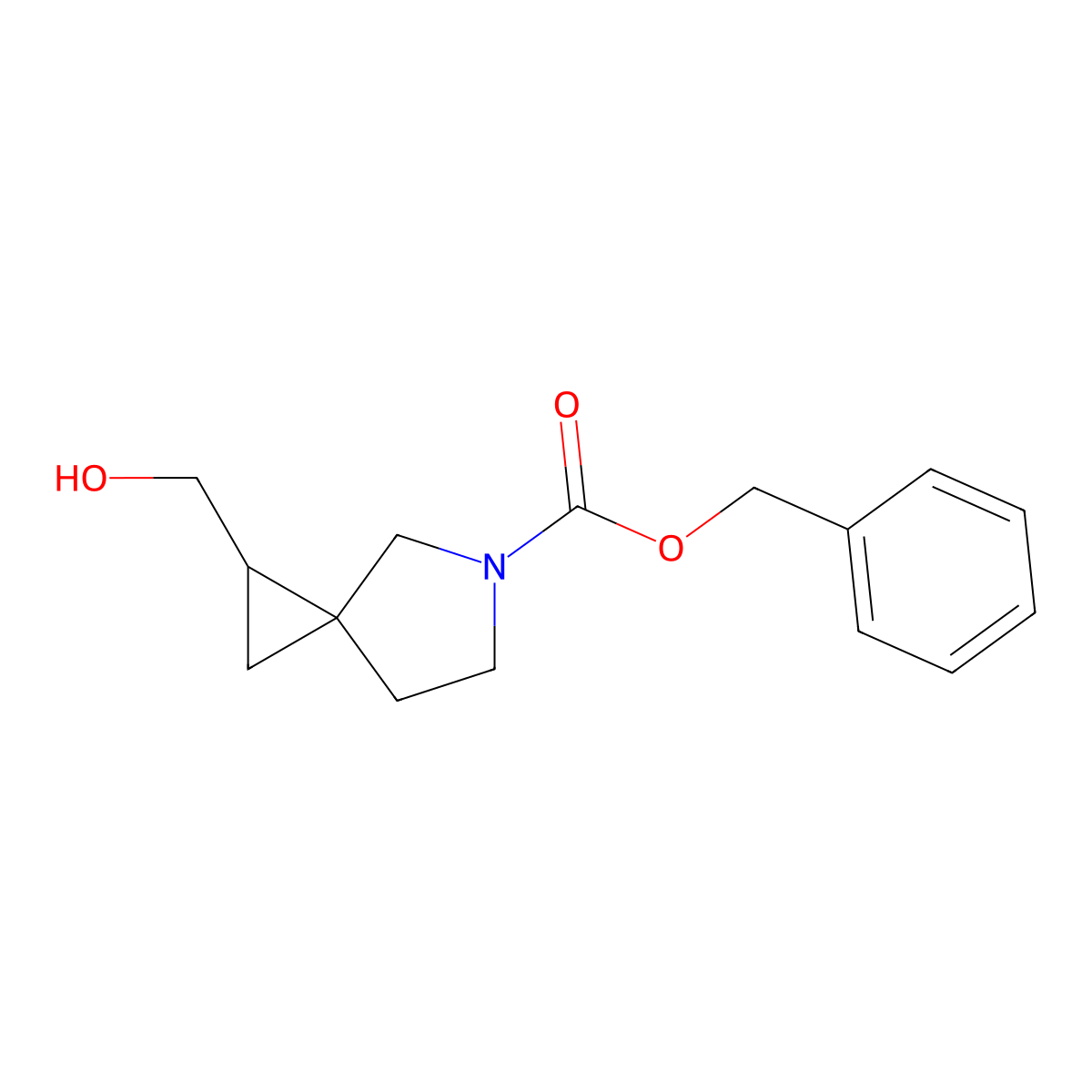 Benzyl 1-(hydroxymethyl)-5-azaspiro[2.4]heptane-5-carboxylate molecular structure, CAS 1419101-25-9