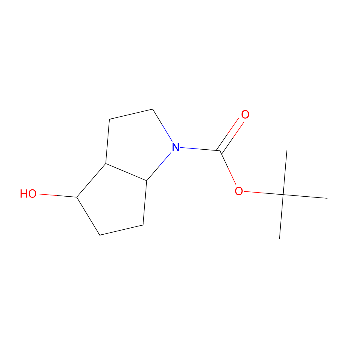 tert-Butyl 4-hydroxy-octahydrocyclopenta[b]pyrrole-1-carboxylate molecular structure, CAS 1419101-37-3