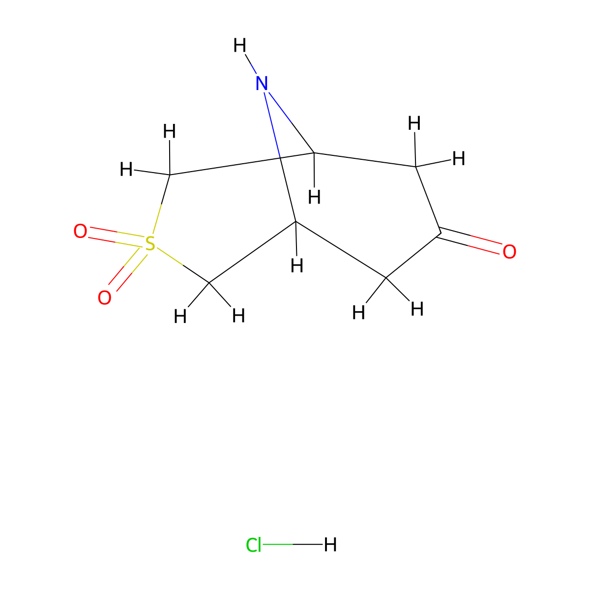 3-Thia-9-azabicyclo[3.3.1]nonan-7-one 3,3-dioxide hydrochloride molecular structure, CAS 1419101-38-4