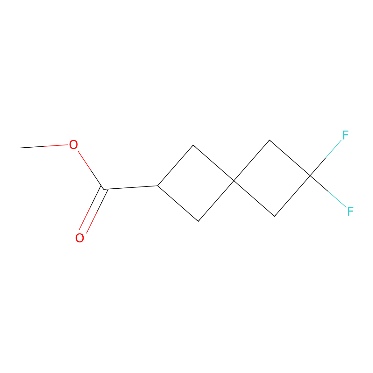 Methyl 6,6-difluorospiro[3.3]heptane-2-carboxylate molecular structure, CAS 1419101-40-8