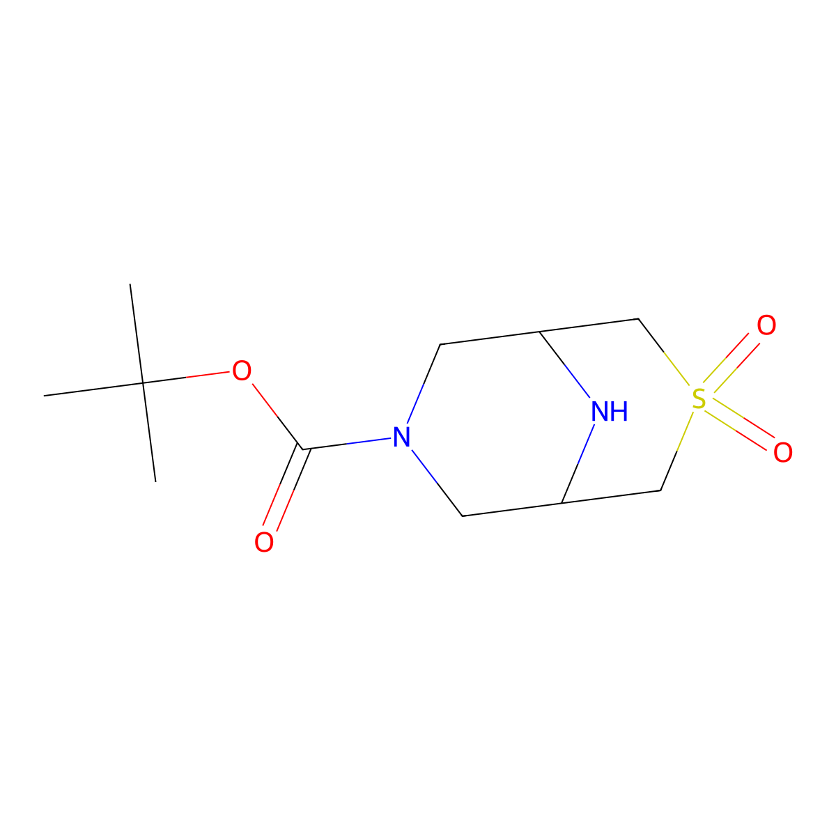 7-Boc-3-Thia-7,9-diazabicyclo-[3.3.1]nonane-3,3-dioxide molecular structure, CAS 1419101-41-9