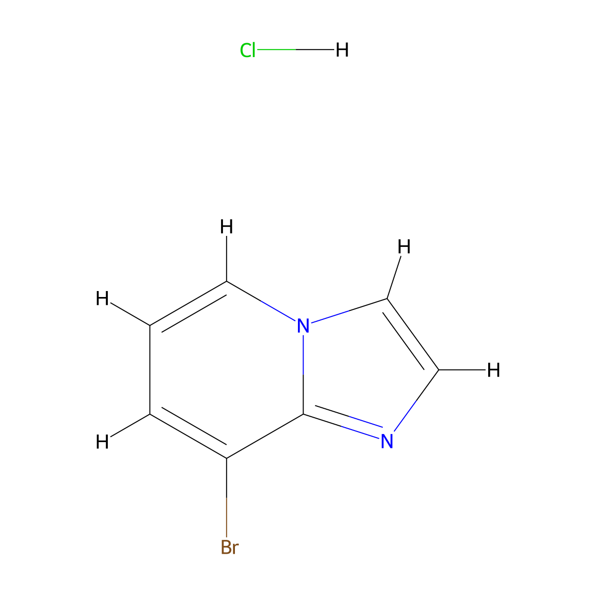 8-Bromoimidazo[1,2-a]pyridine hydrochloride molecular structure, CAS 1419101-42-0