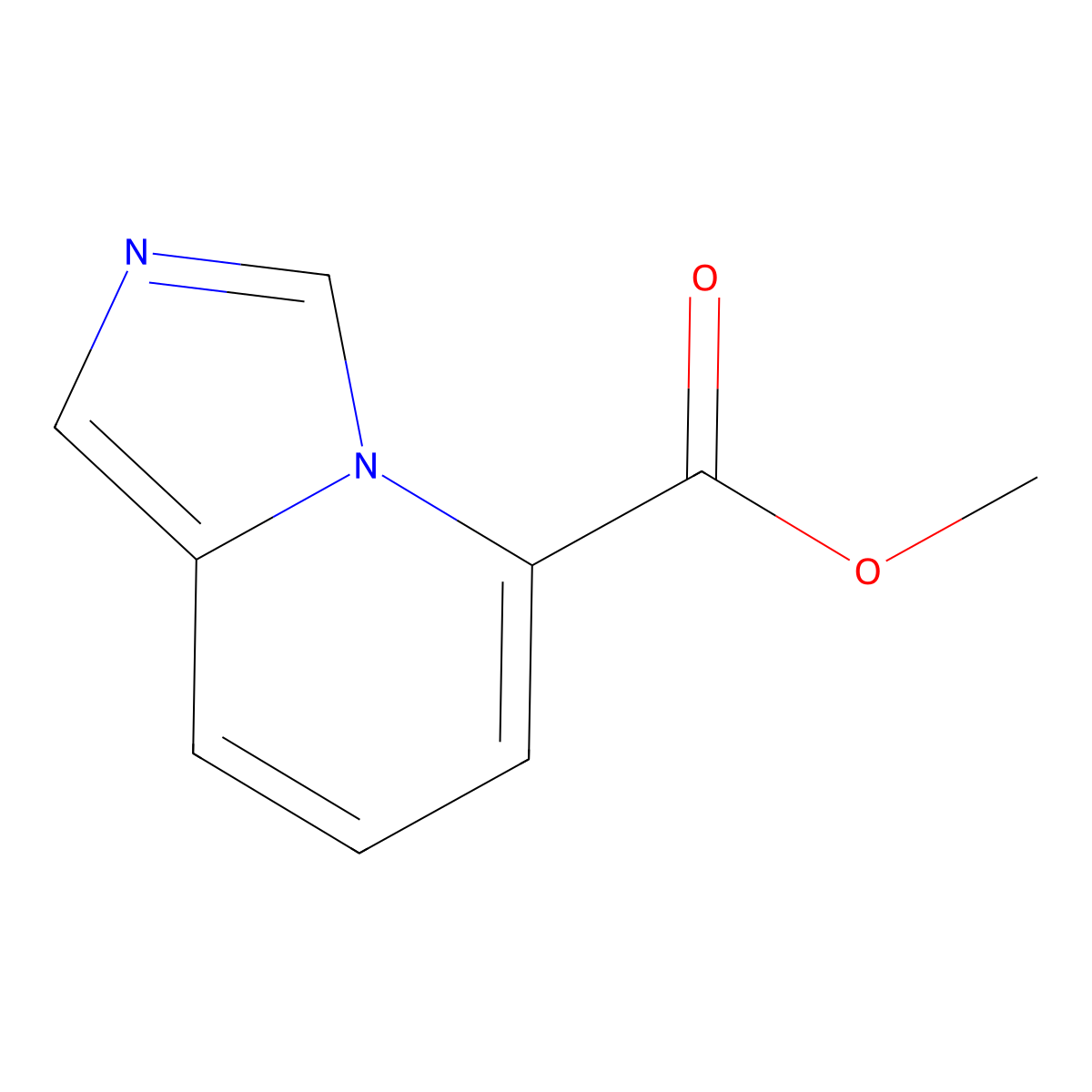 Methyl imidazo[1,5-a]pyridine-5-carboxylate molecular structure, CAS 141912-71-2