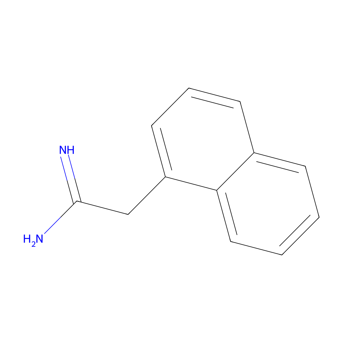 1-Naphthaleneethanimidamide molecular structure, CAS 14192-06-4