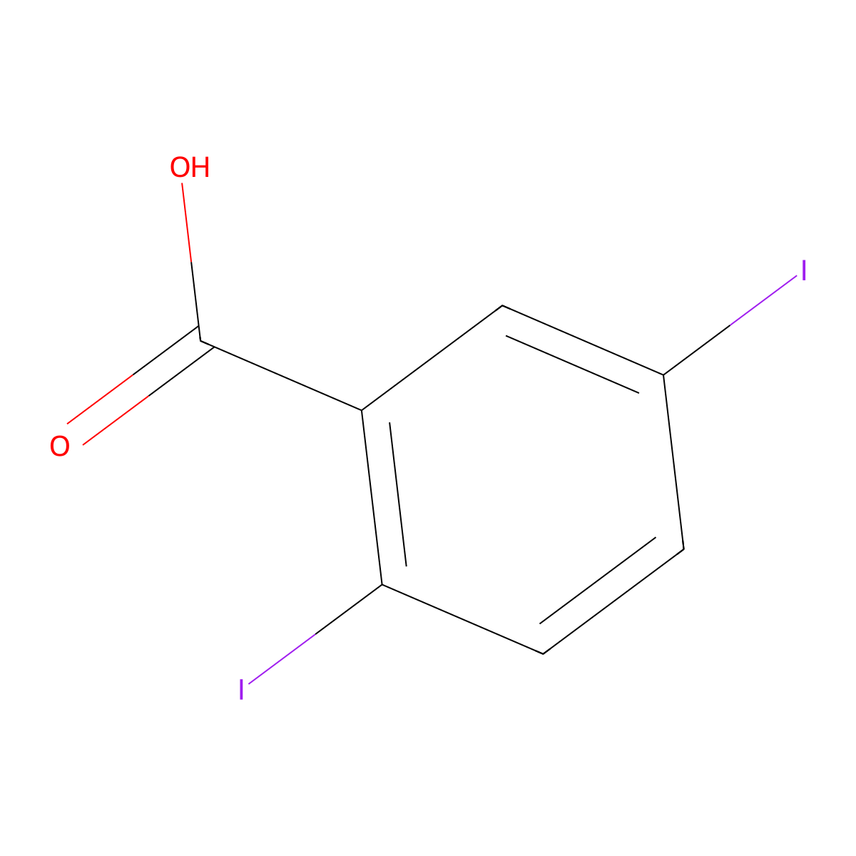 2,5-Diiodobenzoic acid molecular structure, CAS 14192-12-2