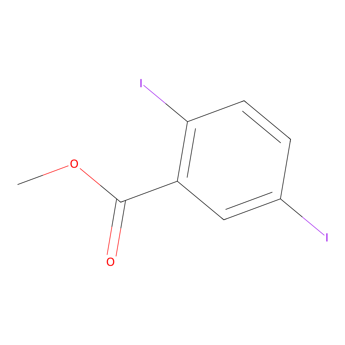 Methyl 2,5-diiodobenzoate molecular structure, CAS 14192-13-3