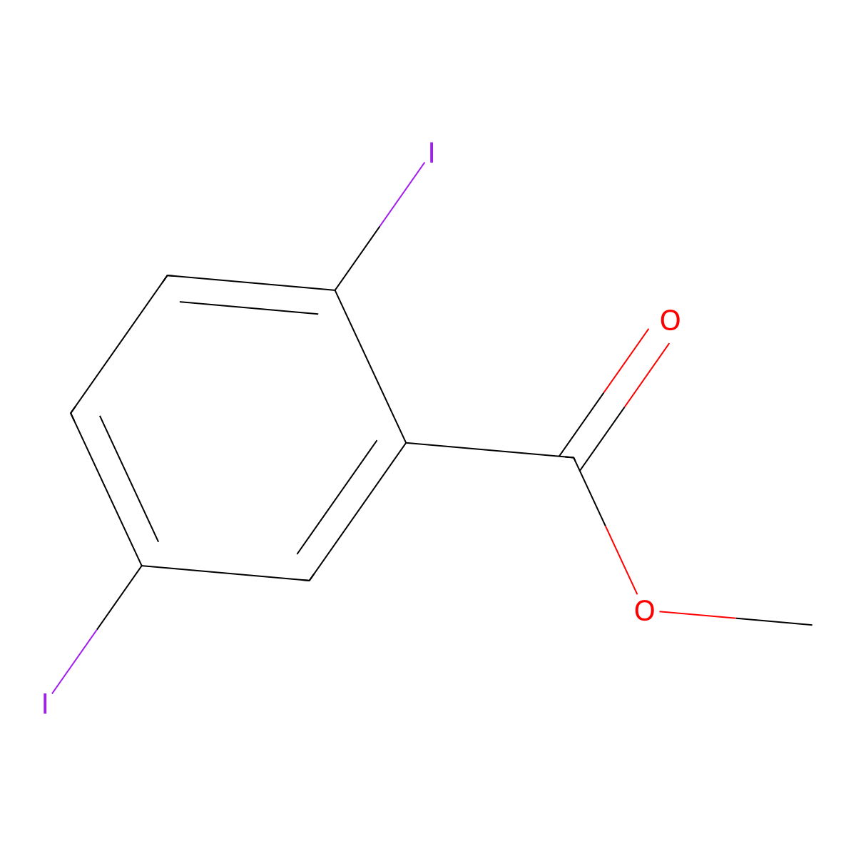 Methyl 2,5-diiodobenzoate molecular structure, CAS 14192-13-3