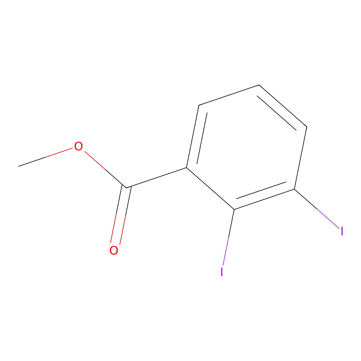Benzoic acid, 2,3-diiodo-, methyl ester molecular structure, CAS 14192-14-4