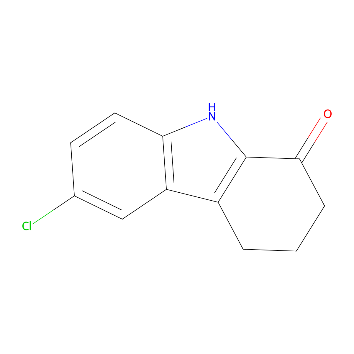 6-Chloro-2,3,4,9-tetrahydro-1H-carbazol-1-one molecular structure, CAS 14192-67-7