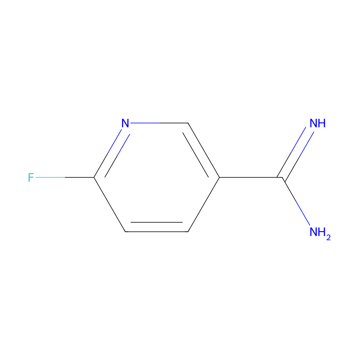 6-Fluoronicotinimidamide molecular structure, CAS 1419209-28-1