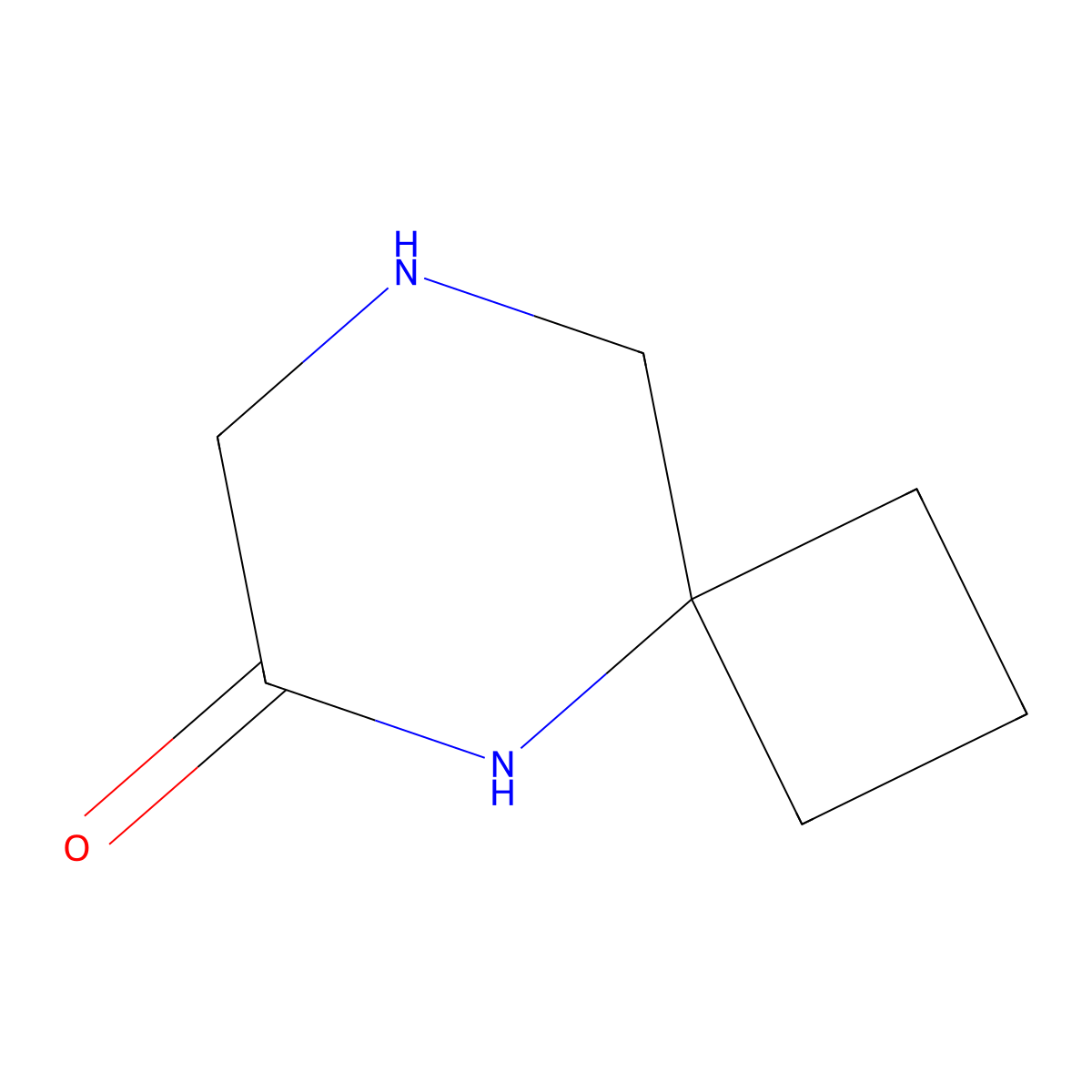 5,8-Diazaspiro(3.5)nonan-6-one molecular structure, CAS 1419209-31-6