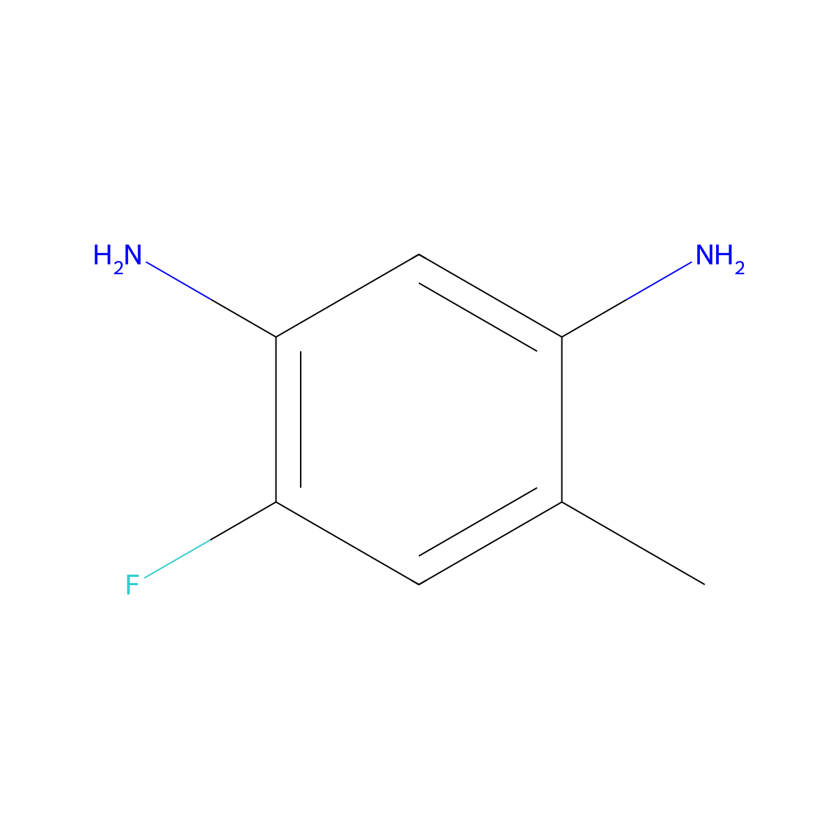 4-Fluoro-6-methylbenzene-1,3-diamine molecular structure, CAS 141922-20-5