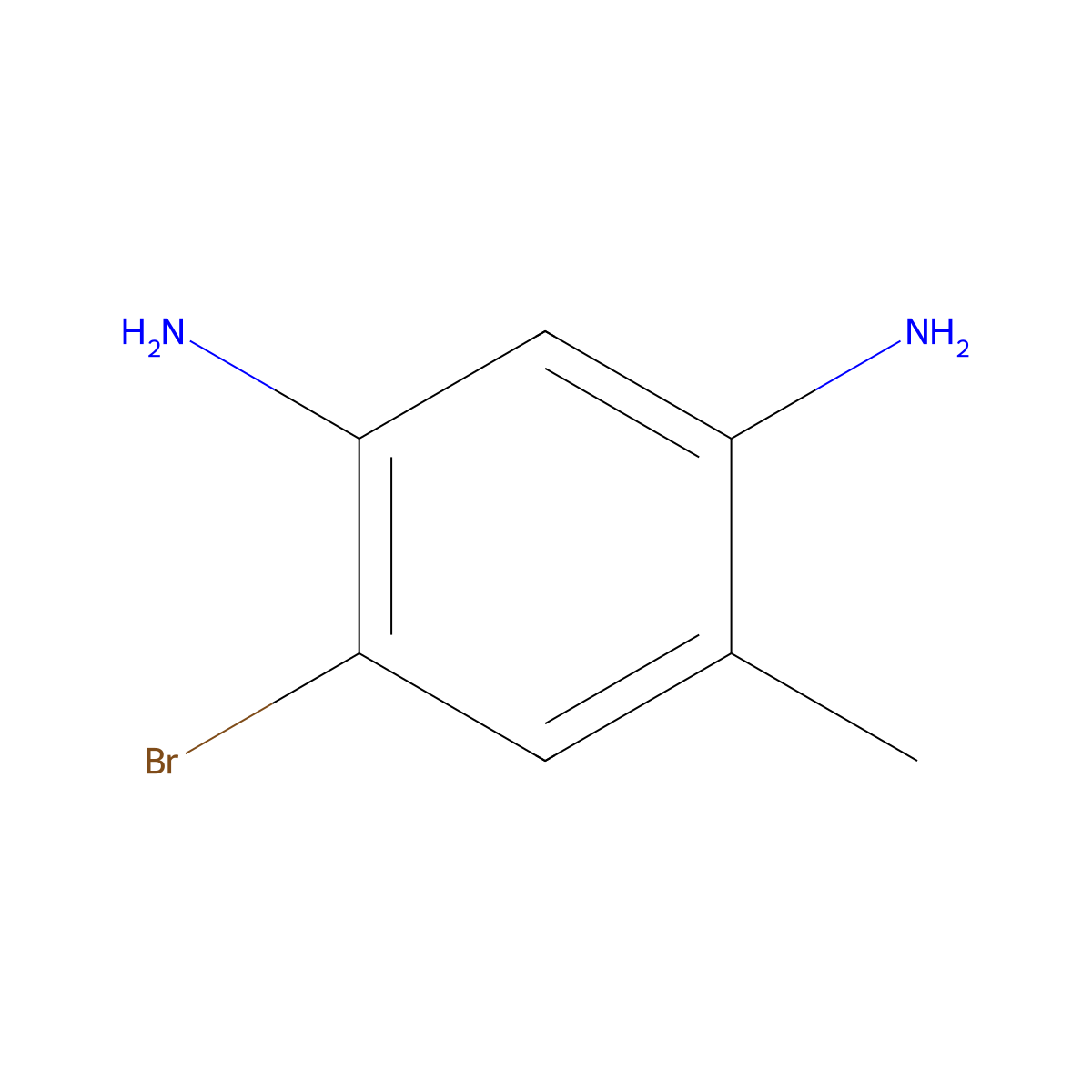 4-Bromo-6-methylbenzene-1,3-diamine molecular structure, CAS 141922-21-6