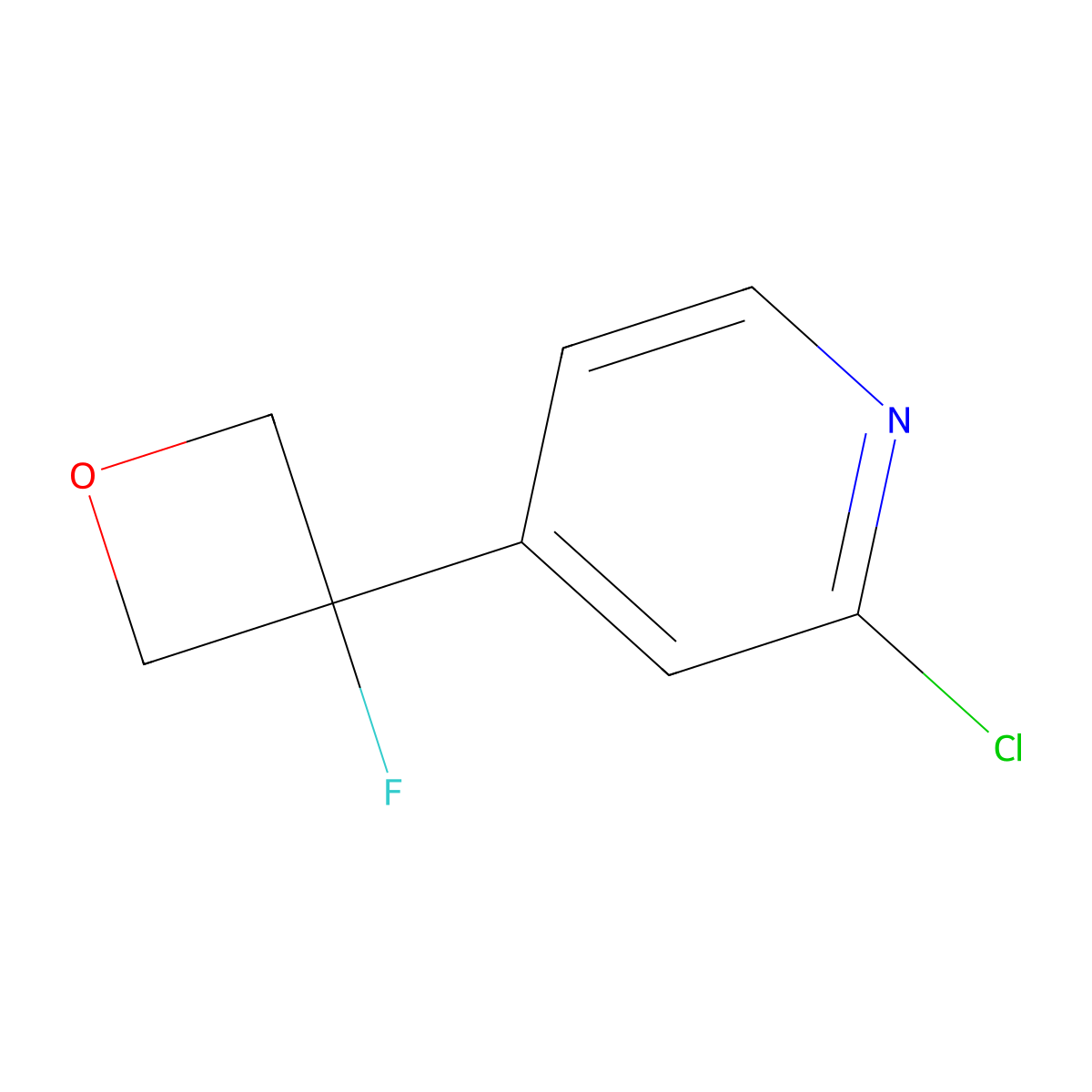 2-Chloro-4-(3-fluorooxetan-3-YL)pyridine molecular structure, CAS 1419221-52-5