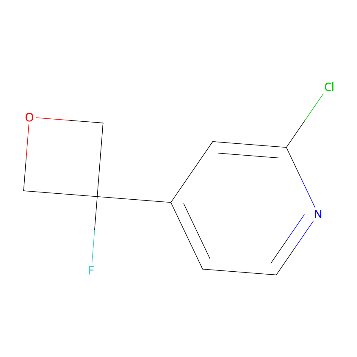 2-Chloro-4-(3-fluorooxetan-3-YL)pyridine molecular structure, CAS 1419221-52-5