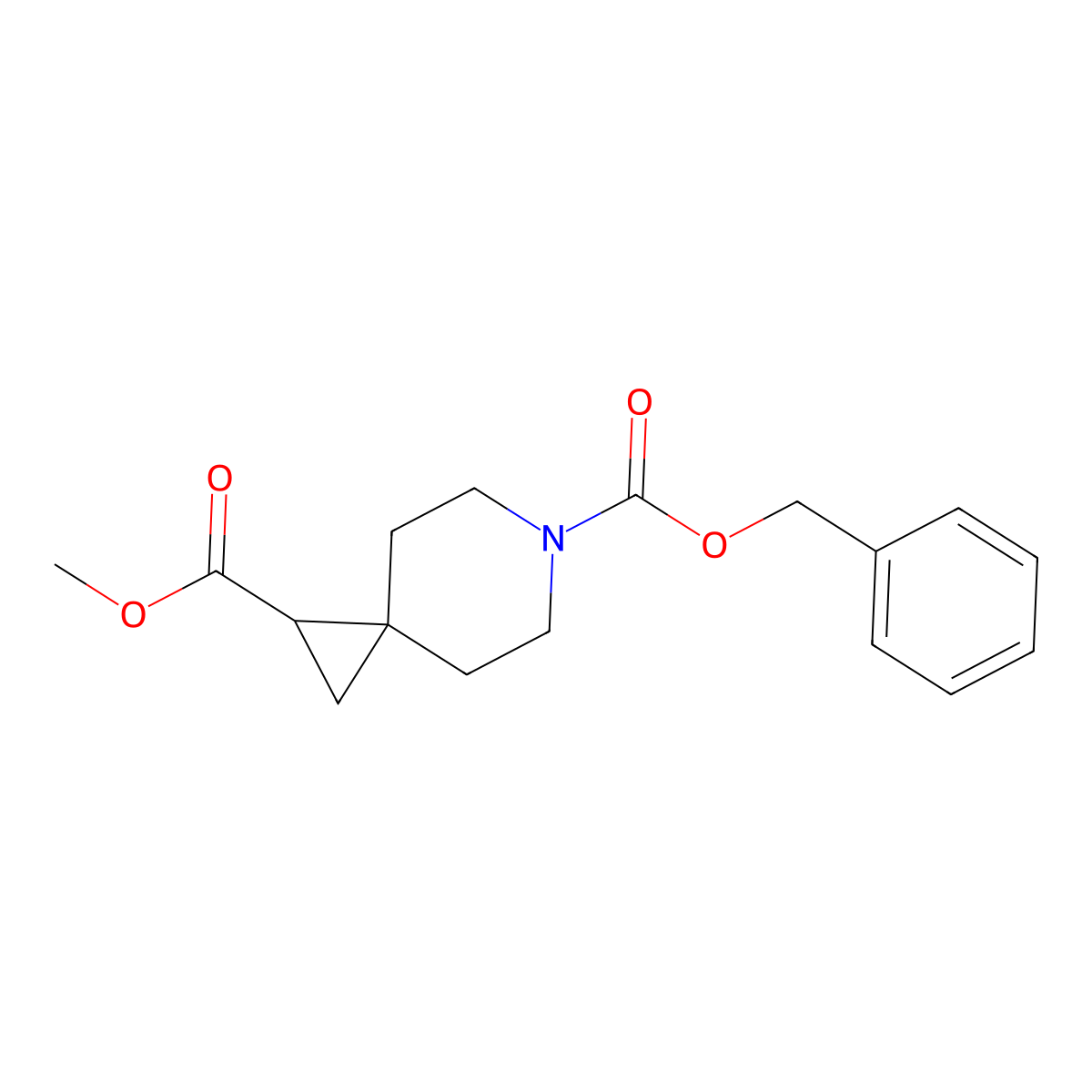 6-Benzyl 1-methyl 6-azaspiro[2.5]octane-1,6-dicarboxylate molecular structure, CAS 1419221-95-6