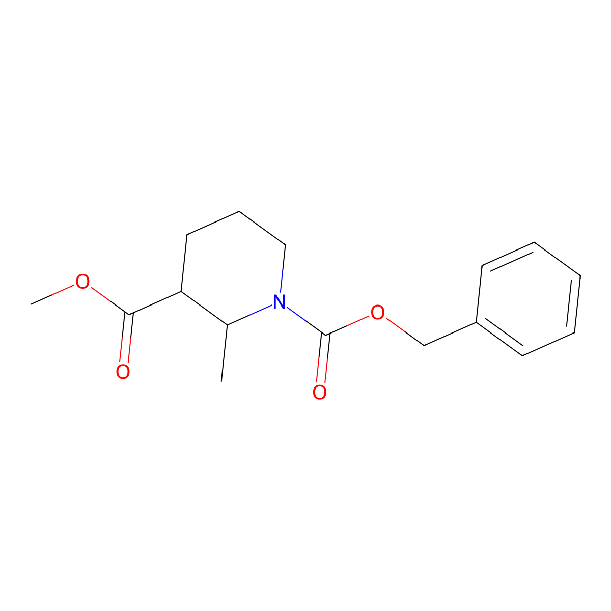 1-Benzyl 3-methyl (2R,3R)-2-methylpiperidine-1,3-dicarboxylate molecular structure, CAS 1419223-49-6