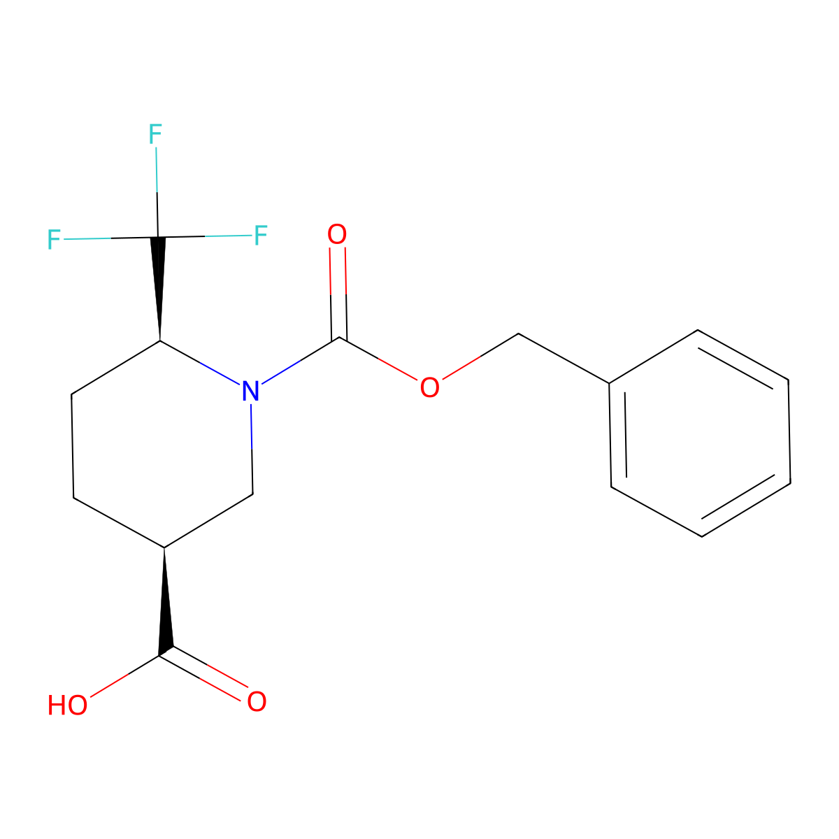 (3S,6S)-1-Cbz-6-(trifluoromethyl)piperidine-3-carboxylic Acid molecular structure, CAS 1419223-52-1
