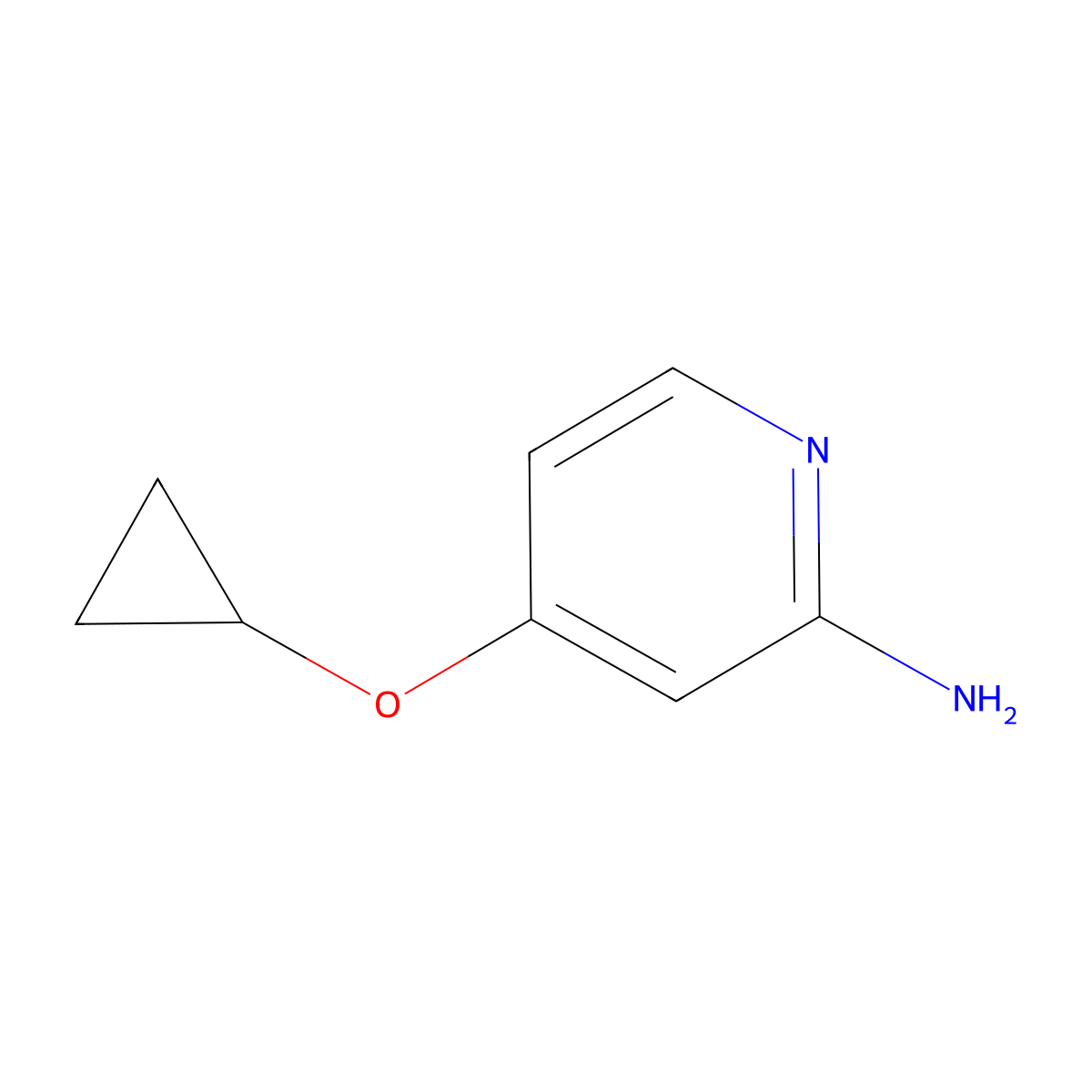 4-Cyclopropoxypyridin-2-amine molecular structure, CAS 1419223-87-2