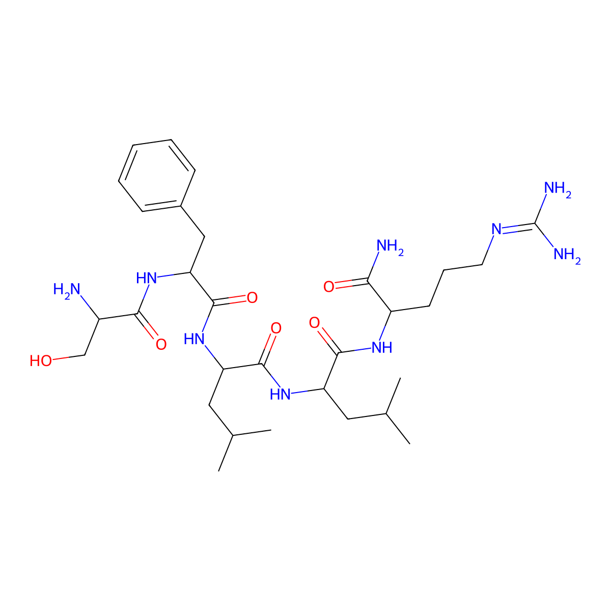 H-Ser-phe-leu-leu-arg-NH2 molecular structure, CAS 141923-41-3