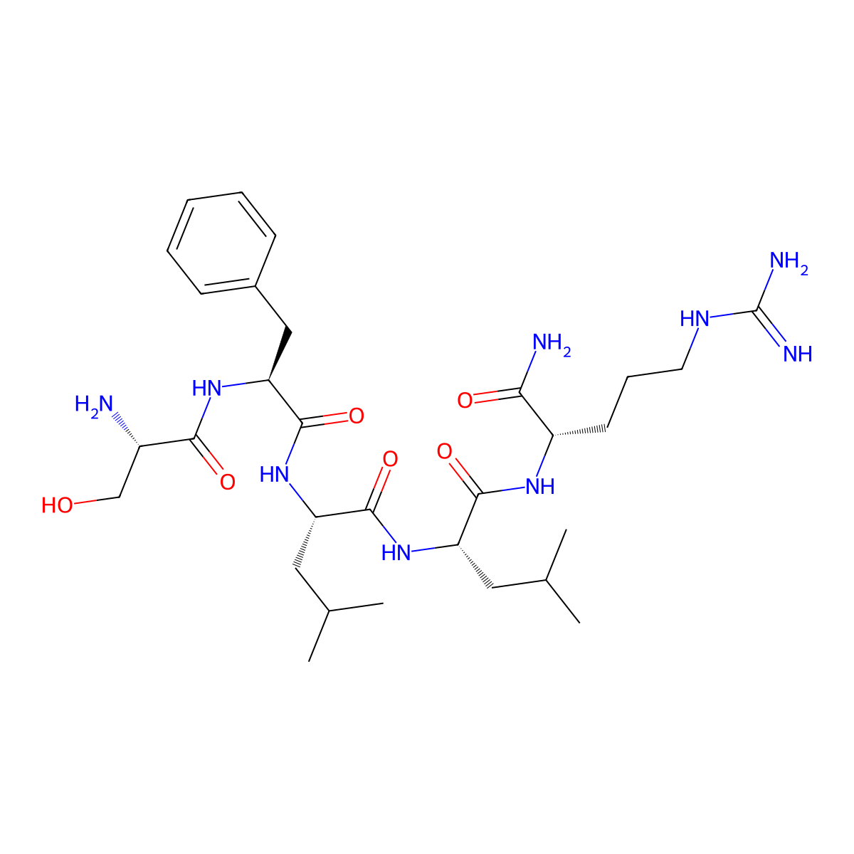 H-Ser-phe-leu-leu-arg-NH2 molecular structure, CAS 141923-41-3