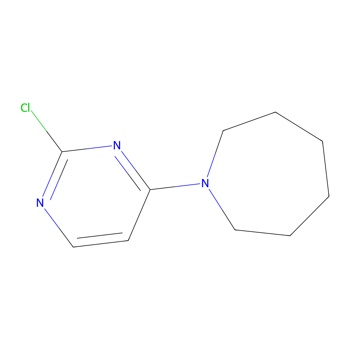 1-(2-Chloropyrimidin-4-yl)azepane molecular structure, CAS 141924-04-1