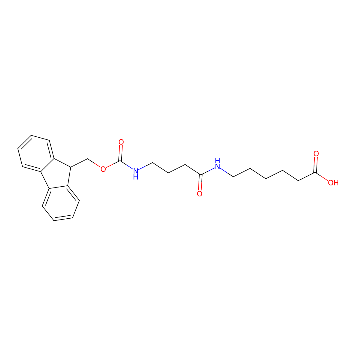6-[4-(9H-Fluoren-9-ylmethoxycarbonylamino)butanoylamino]hexanoic acid molecular structure, CAS 141925-90-8