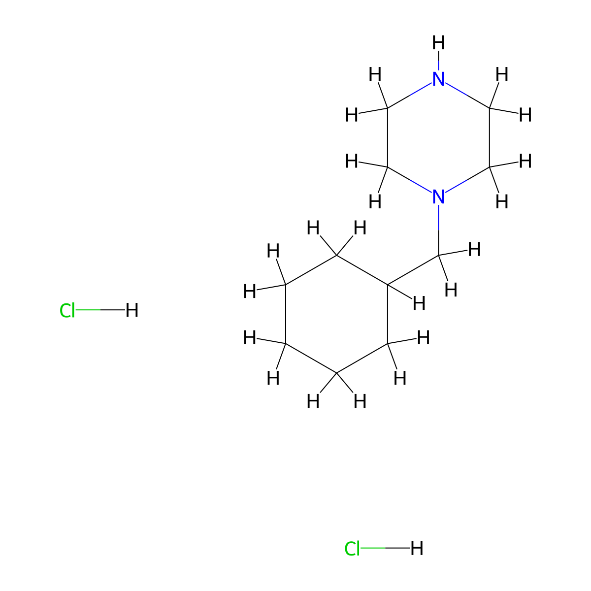 1-(Cyclohexylmethyl)piperazine dihydrochloride molecular structure, CAS 141929-44-4