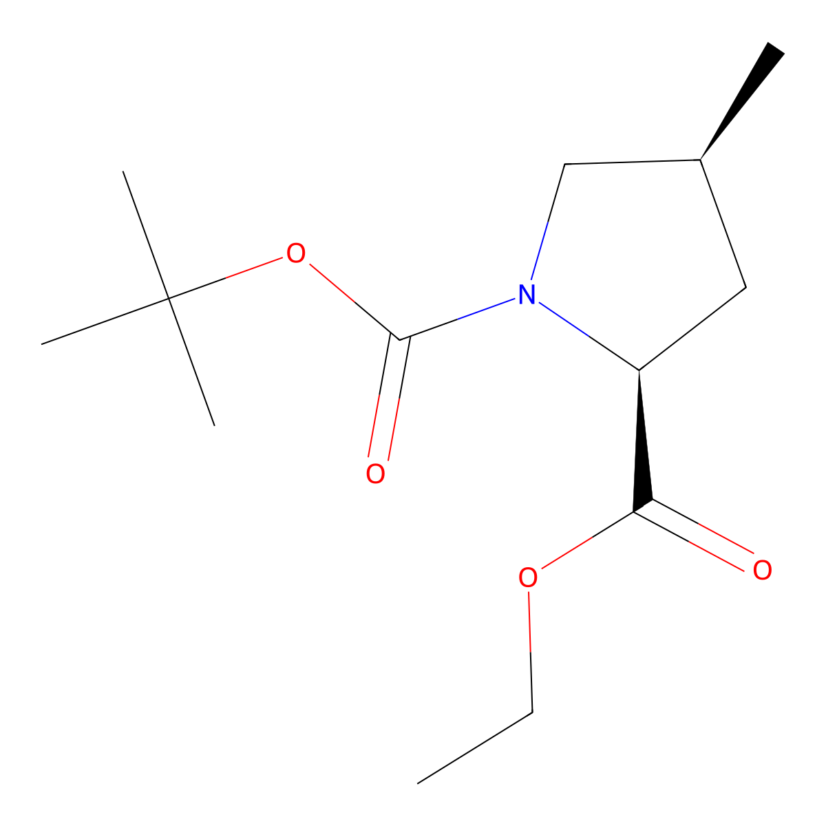 (2S,4S)-1-Boc-4-methylpyrrolidine-2-carboxylic acid ethyl ester molecular structure, CAS 1419388-15-0