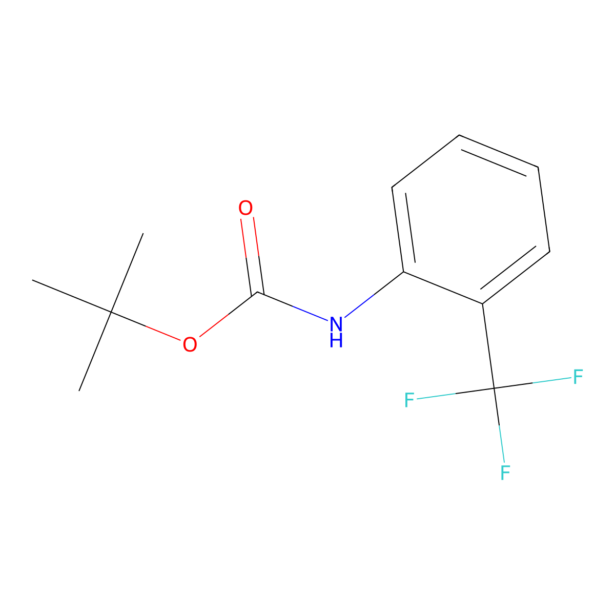 tert-Butyl (2-(trifluoromethyl)phenyl)carbamate molecular structure, CAS 141940-36-5