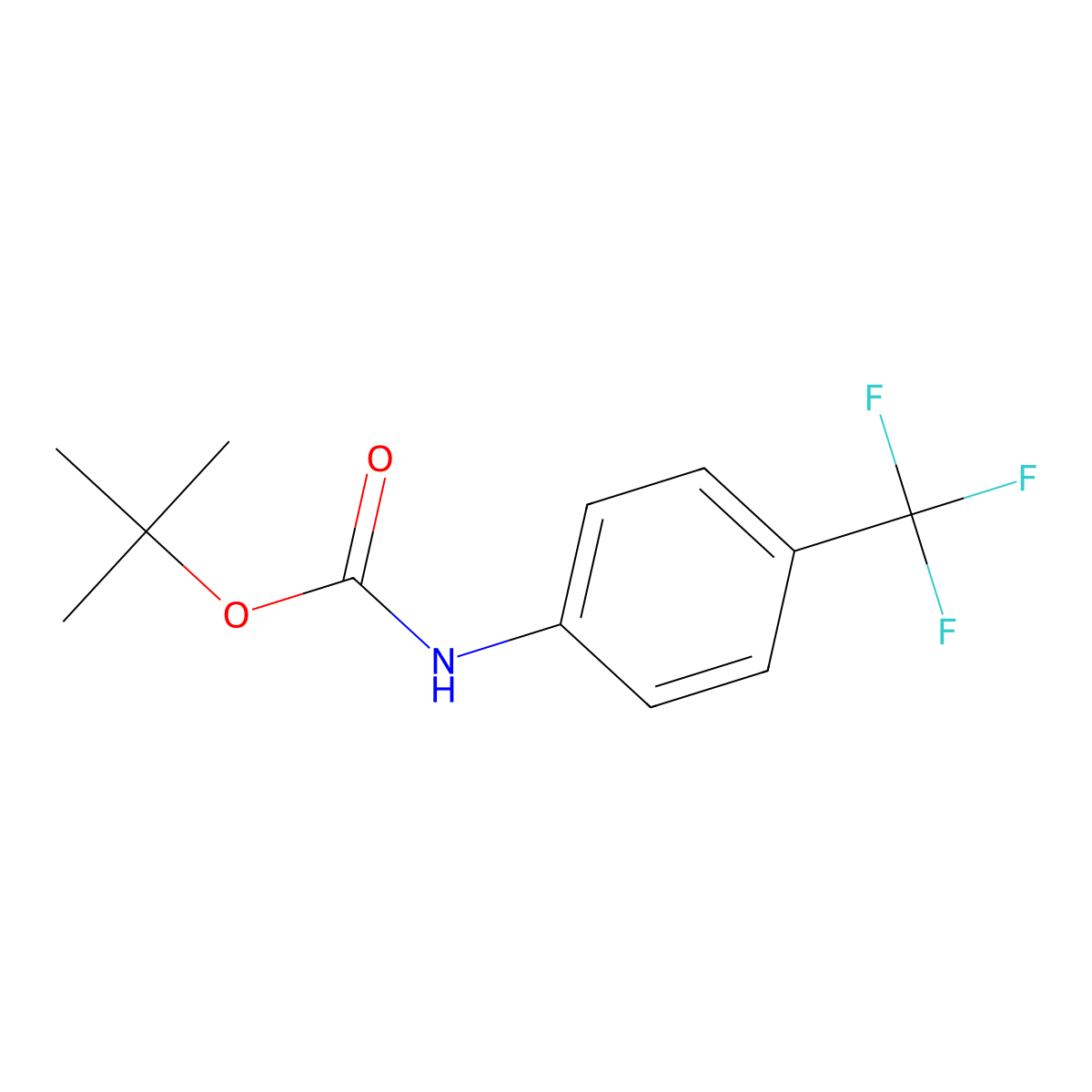 1,1-Dimethylethyl N-[4-(trifluoromethyl)phenyl]carbamate molecular structure, CAS 141940-37-6