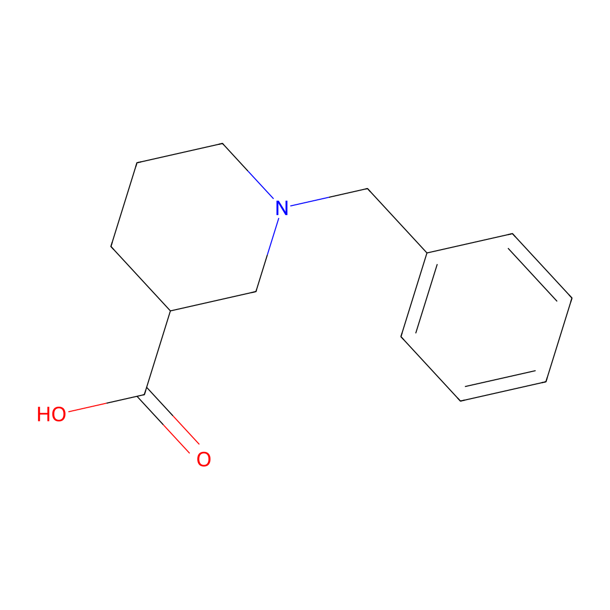 1-Benzylpiperidine-3-carboxylic acid molecular structure, CAS 141943-04-6