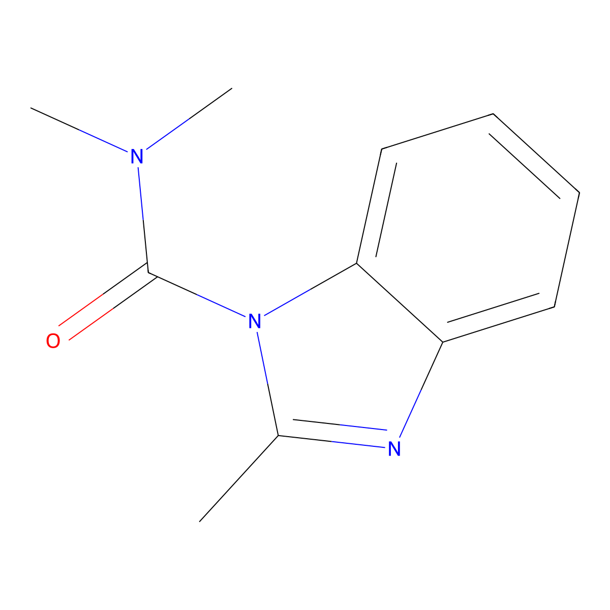 N,N,2-trimethyl-1H-benzimidazole-1-carboxamide molecular structure, CAS 141948-74-5