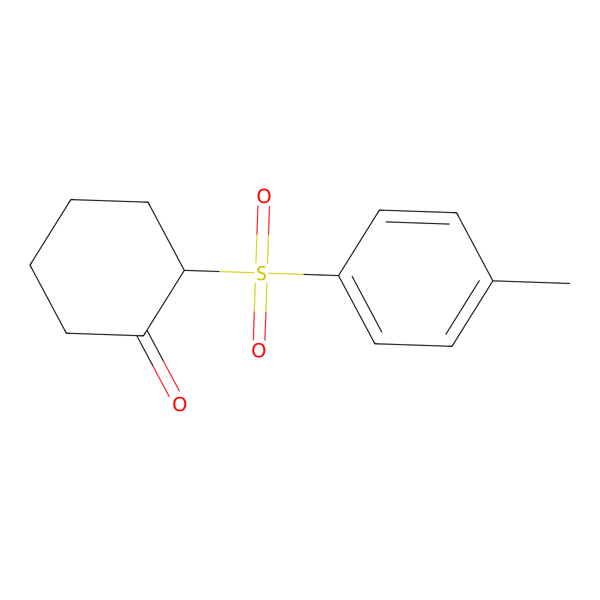 2-(4-Methylbenzenesulfonyl)cyclohexan-1-one molecular structure, CAS 14195-09-6