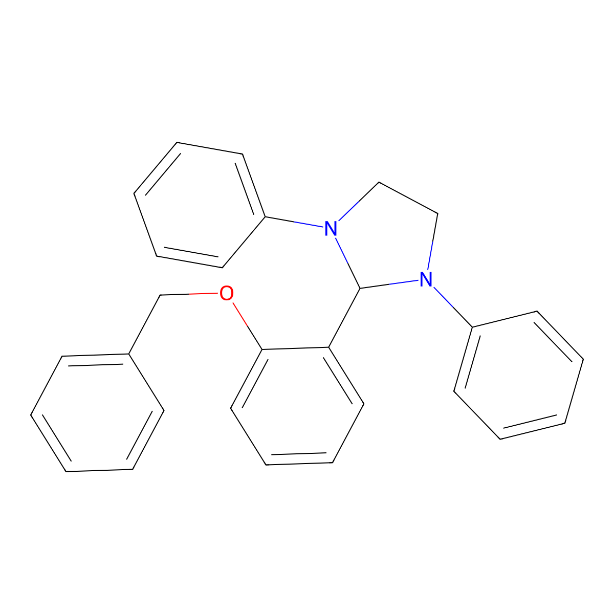2-[2-(Benzyloxy)phenyl]-1,3-diphenylimidazolidine molecular structure, CAS 141951-92-0