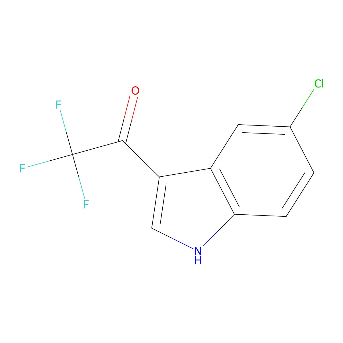 1-(5-Chloro-3-indolyl)-2,2,2-trifluoroethanone molecular structure, CAS 1419517-55-7