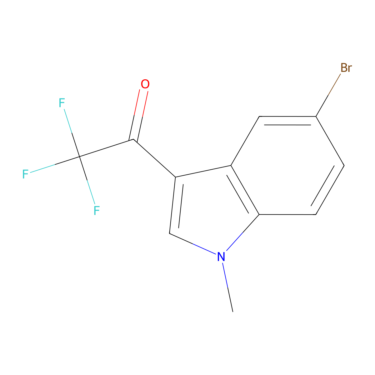 1-(5-bromo-1-methyl-1H-indol-3-yl)-2,2,2-trifluoroethanone molecular structure, CAS 1419518-02-7