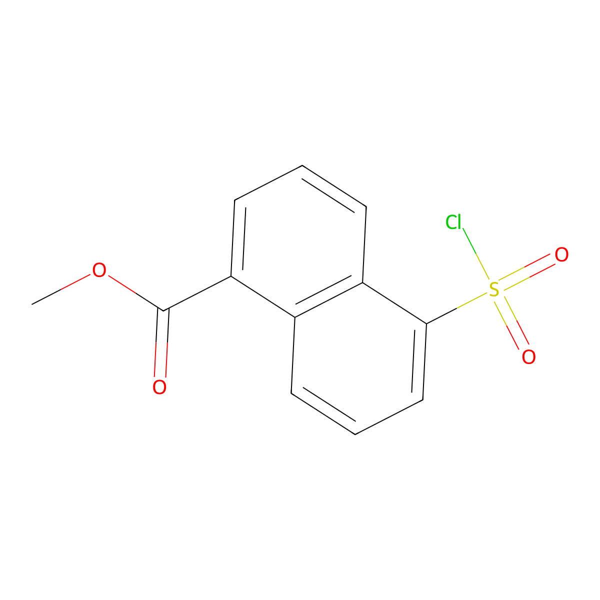 Methyl 5-(chlorosulfonyl)naphthalene-1-carboxylate molecular structure, CAS 141952-09-2