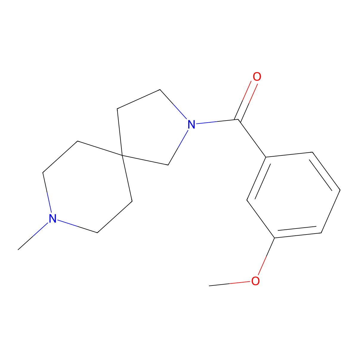 2-(3-Methoxybenzoyl)-8-methyl-2,8-diazaspiro[4.5]decane molecular structure, CAS 1419534-55-6